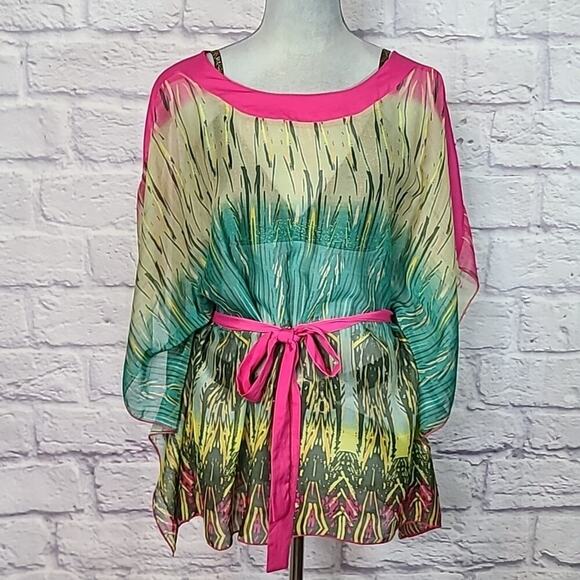 Pixi + Ivy Tops - Pixi + Ivy sheer kaftan style blouse